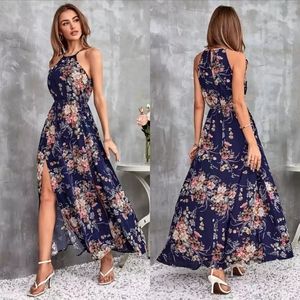 NWT Cupshe Hermine Halter Neck Elastic Waist Slip Dress size Medium